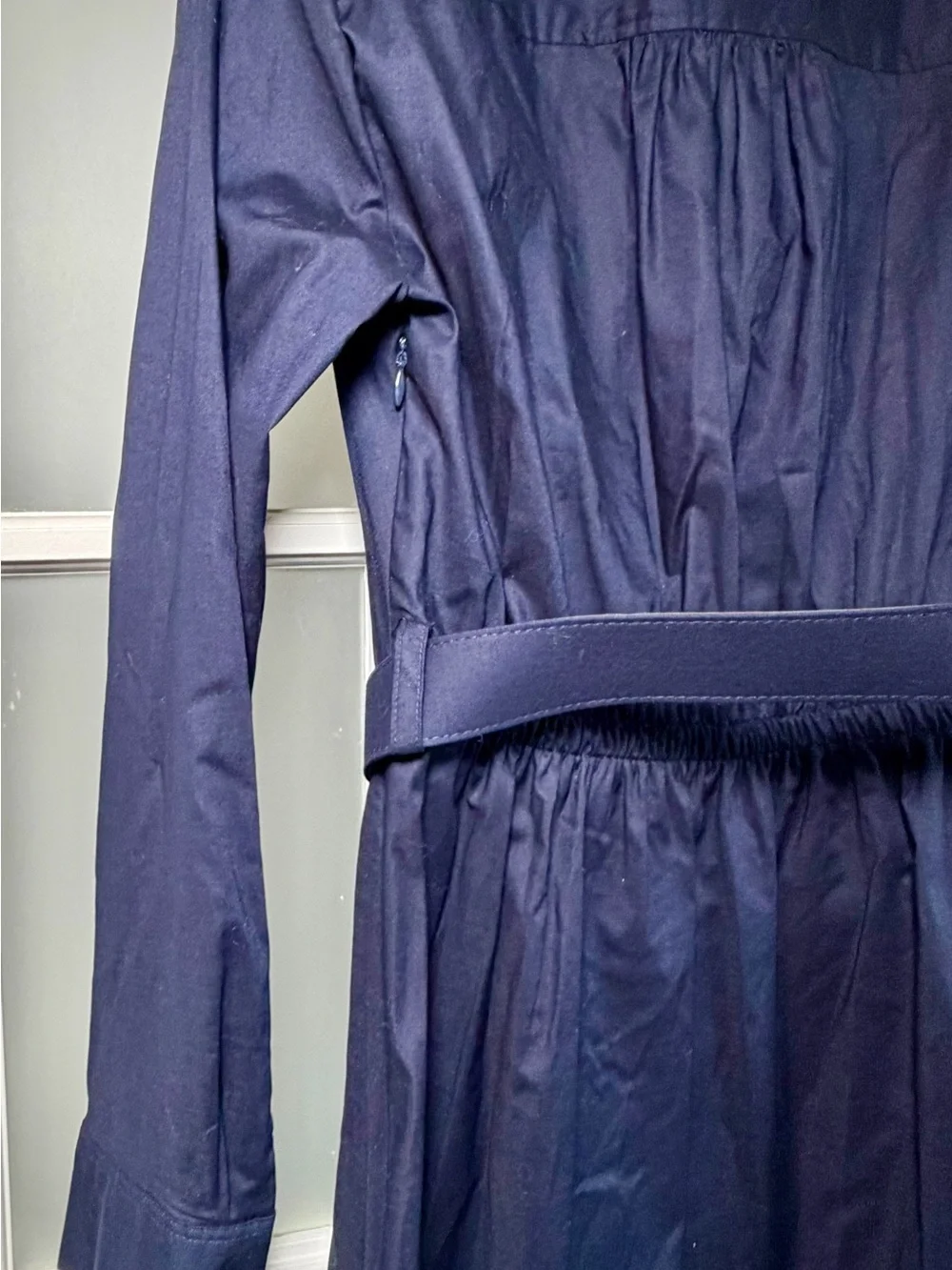 Calvin Klein Navy Belted Shirt Dress, Size 12, NWT